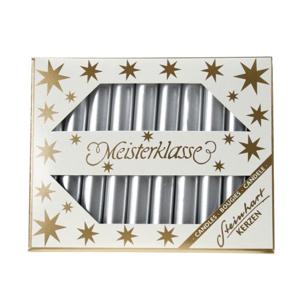 STEINHART Baumkerzen 95x13mm 02390-03 silber 20 Stück