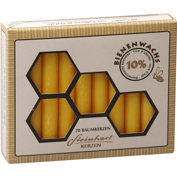 STEINHART Baumkerzen 95x13mm 02666-21 Bienenwachs 20 Stück