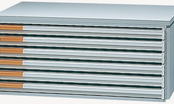 STYRO Schubladenbox styroindiv. A3 04-122062.80 grau/grau 6 Schubladen