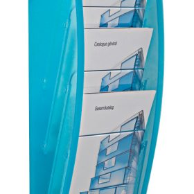 STYRO Wandprospekthalter A4 128-340.0230 lagoon 4 Fächer