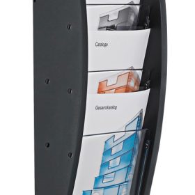 STYRO Wandprospekthalter A4 128-340.0292 anthrazit 4 Fächer