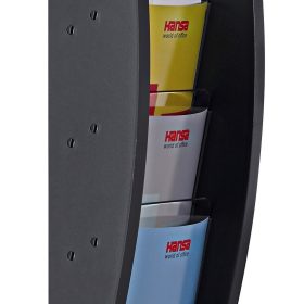 STYRO Wandprospekthalter A5 128-350.0292 anthrazit 5 Fächer