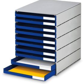 STYRO Schubladenbox styroval pro 14-8002.38 grau/blau 10 Schubladen