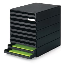 STYRO Schubladenbox styroval pro 14-8002.90 schwarz/schwarz 10 Schubladen