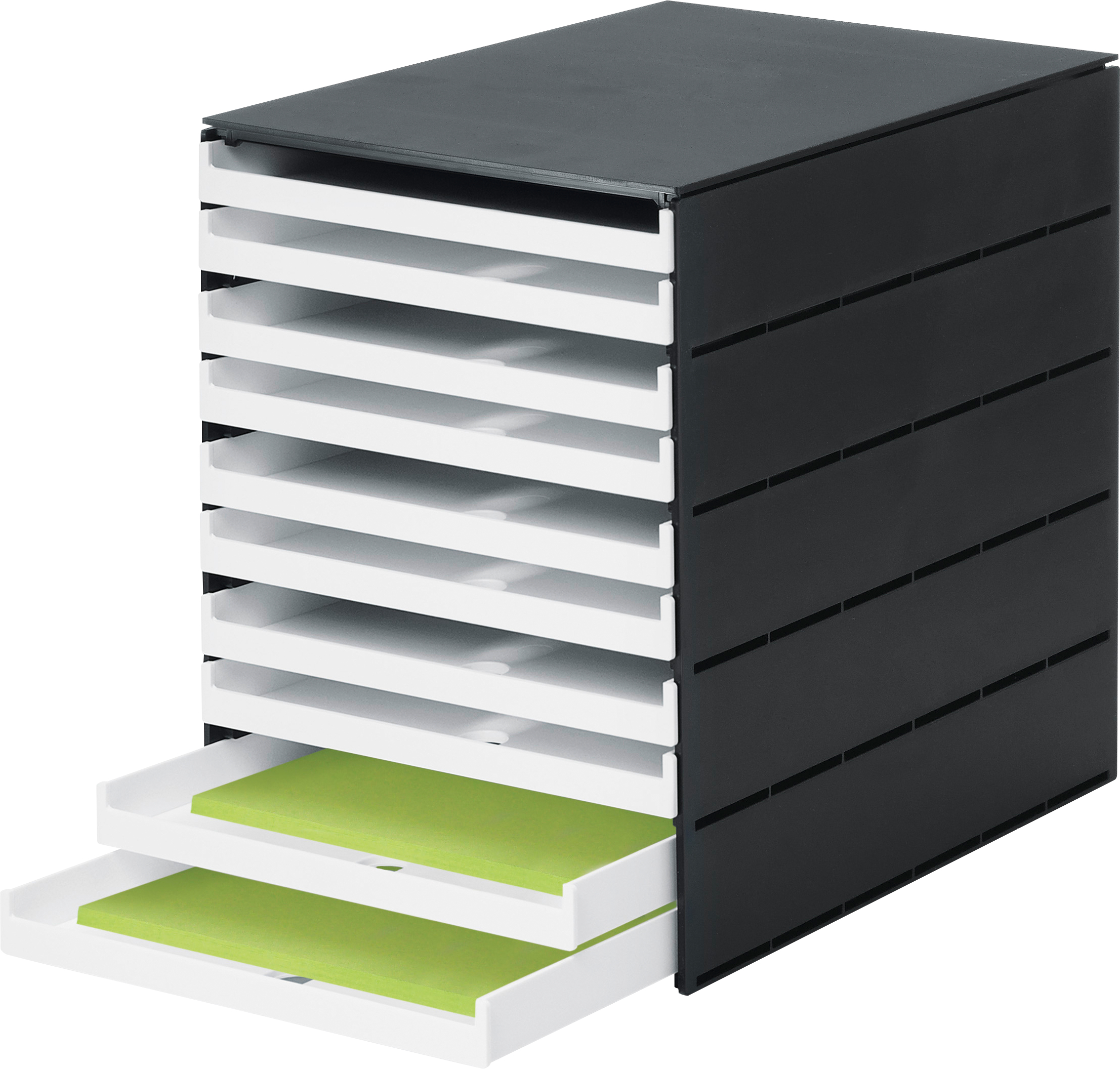 STYRO-14-8002.92-7612176074254 STYRO Schubladenbox styroval pro 14-8002.92 schwarz/weiss 10 Schubladen – Hochwertig & günstig bei ShopDeca