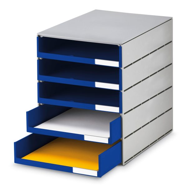 STYRO Schubladenbox grau 16-800138 5 Fächer