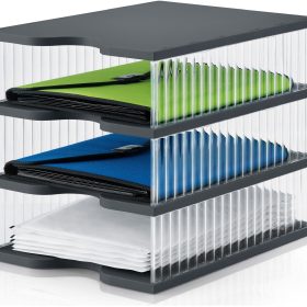 STYRO Ablagesystem styrobig uno 228-0103.92 schwarz/transparent 3 Fächer