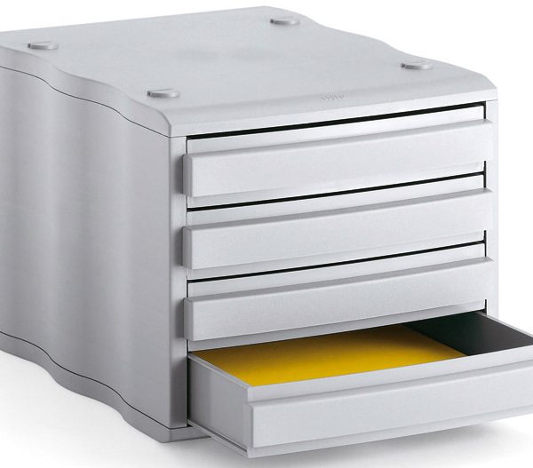 STYRO Schubladenbox styrowave 248-8500.88 grau/grau 4 Schubladen