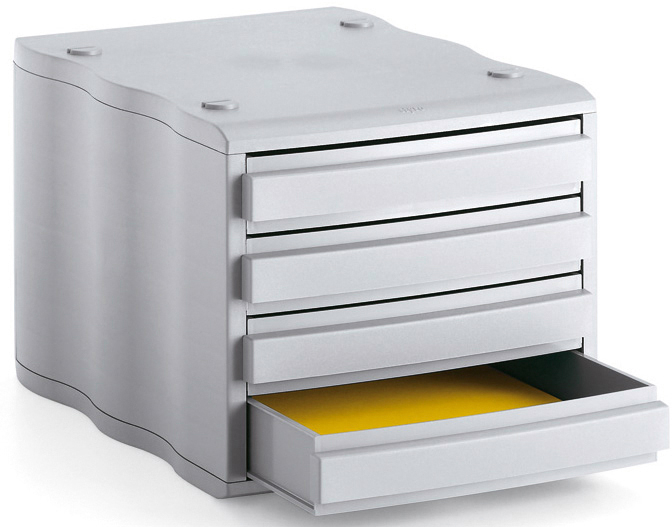 STYRO-248-8500.88-7612176101073 STYRO Schubladenbox styrowave 248-8500.88 grau/grau 4 Schubladen – Hochwertig & günstig bei ShopDeca