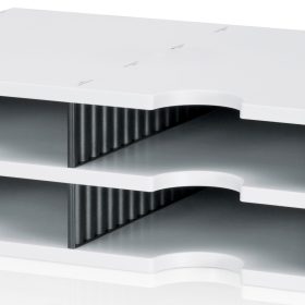 STYRO Ablagesystem styrodoc duo 268-0202.98 weiss/schwarz 4 Fächer