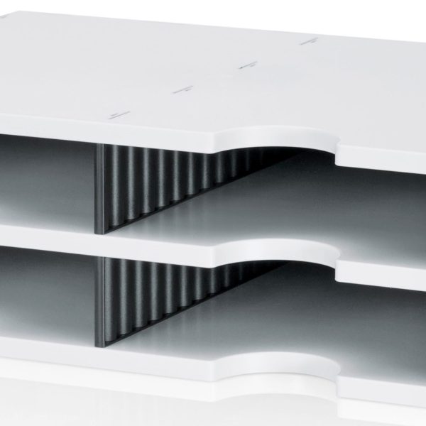 STYRO Ablagesystem styrodoc duo 268-0202.98 weiss/schwarz 4 Fächer