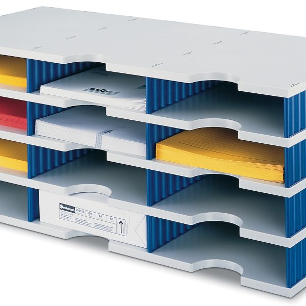STYRO Ablagesystem styrodoc trio 268-03041.38 grau/blau 12 Fächer