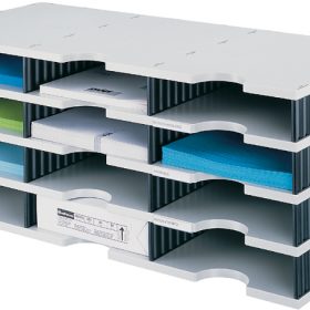 STYRO Ablagesystem styrodoc trio 268-03041.98 schwarz/grau 12 Fächer