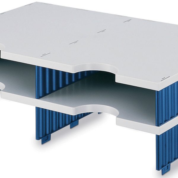 STYRO Aufbaueinheit styrodoc duo 268-12021.38 grau/blau 4 Fächer