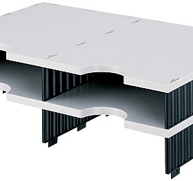 STYRO Aufbaueinheit Styrodoc Duo 268-12021.98 schwarz/grau 4 Fächer
