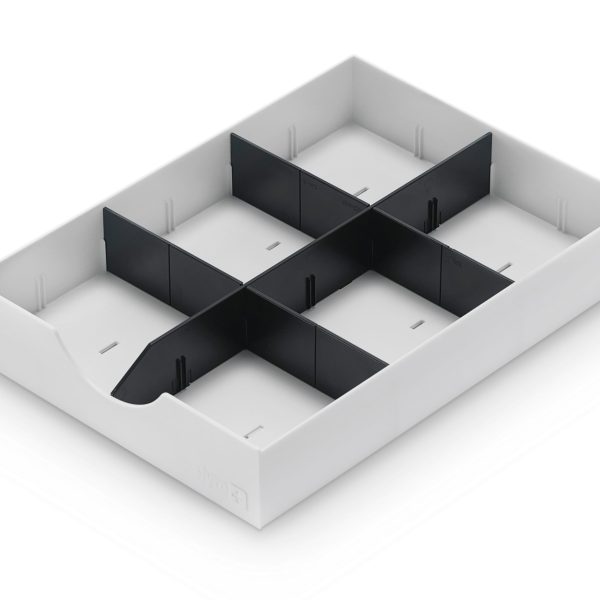 STYRO Systemschublade styrodoc 268-405.05 weiss/schwarz 6-teilig