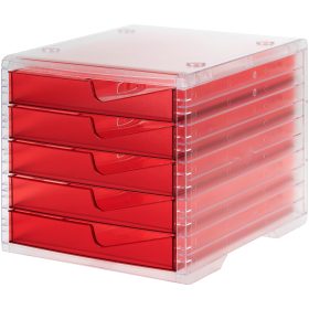 STYRO Styroswingbox light 275-8430.222 transp./cranberry 5 Schubl.