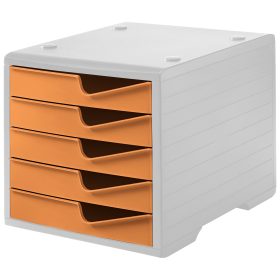 STYRO Styroswingbox 275-8430.418 grau/apricot 5 Schubladen