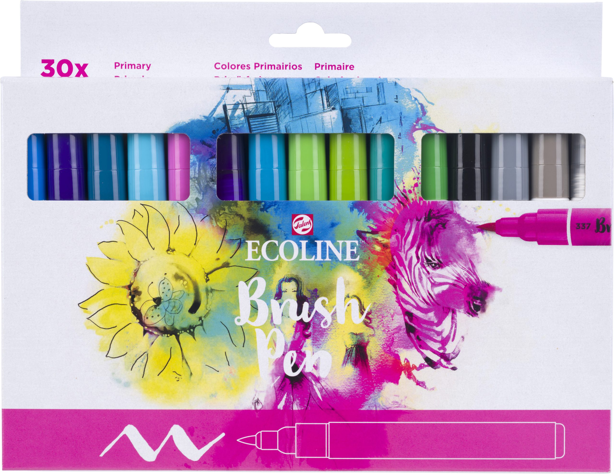 TALENS-11509005-8712079519049 TALENS Ecoline Brush Pen Set 11509005 ass. 30 Stück – Hochwertig & günstig bei ShopDeca