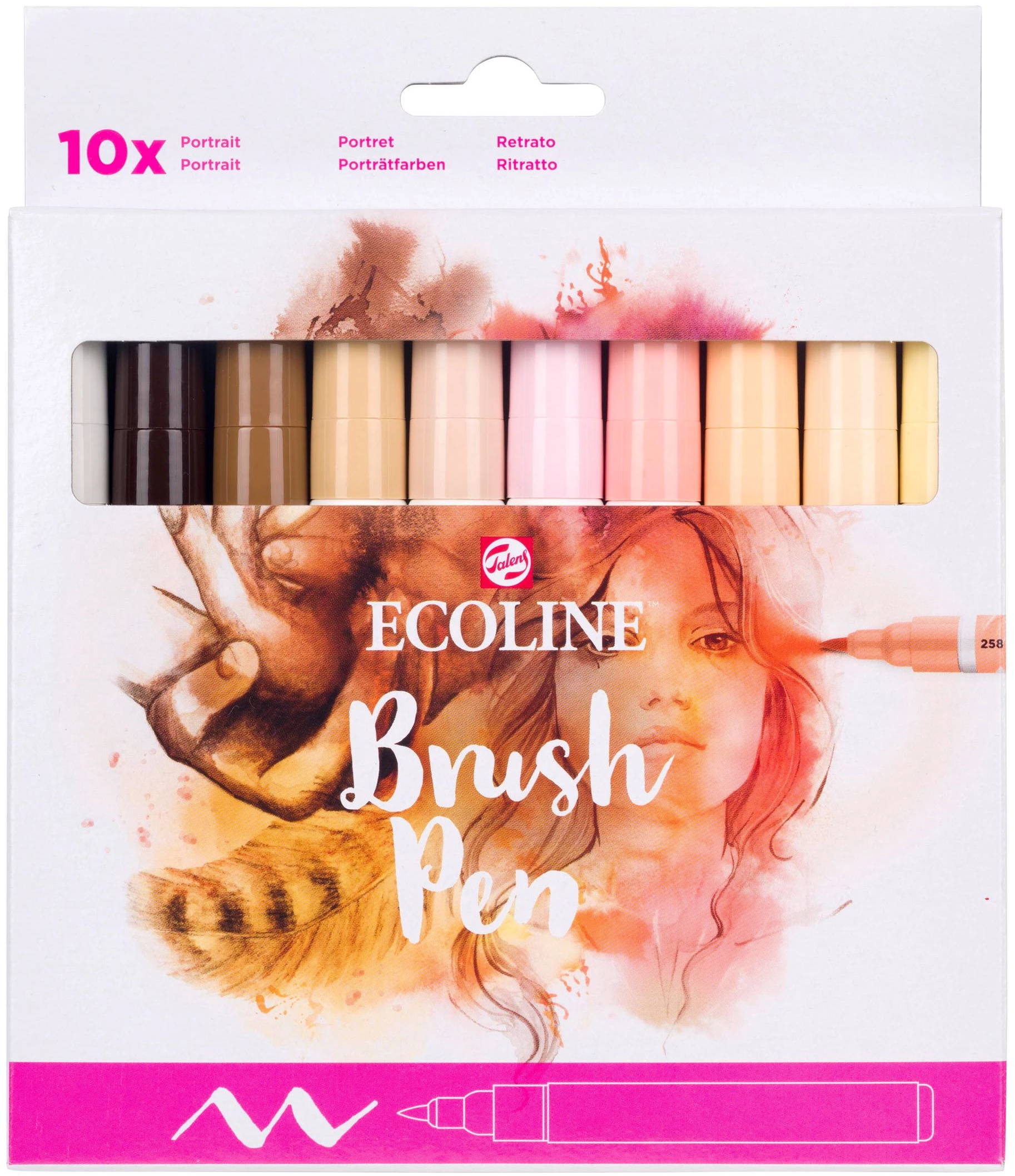TALENS-11509806-8712079518967 TALENS Ecoline Brush Pen Set 11509806 ass. Skin 10 Stück – Hochwertig & günstig bei ShopDeca