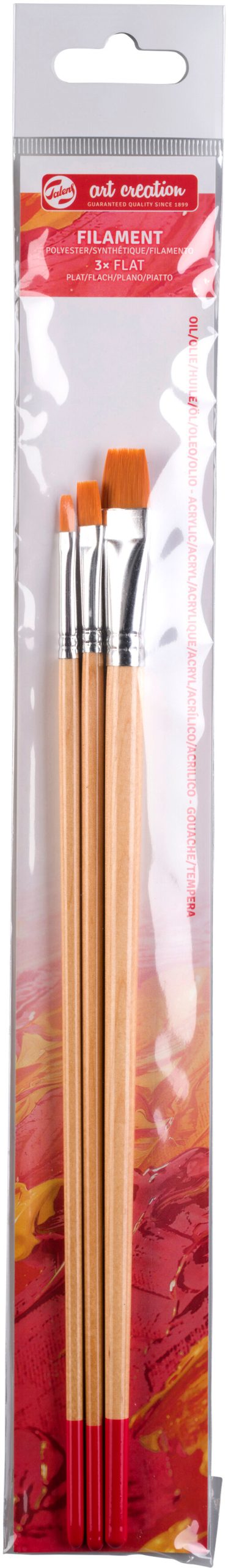 TALENS Öl- und Acrylpinselset 9099233M Grösse 4,8,16, flach 3 Stück