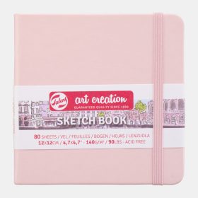 TALENS Skizzenbuch 12x12cm 9314014M pastellrosa 80 Seiten