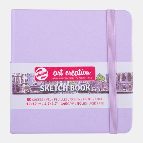 TALENS Skizzenbuch 12x12cm 9314134M pastellviolet 80 Seiten