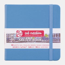 TALENS Skizzenbuch 12x12xcm 9314214M seeblau 80 Seiten