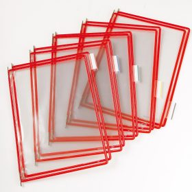 TARIFOLD Drehtaschen T-Display 114003 rot 5 Tabs 50mm 10 Stück