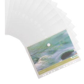 TARIFOLD Dok.tasche Klettverschluss A4 510230 transparent 12 Stück