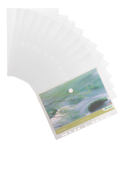 TARIFOLD Dok.tasche Klettverschluss A4 510230 transparent 12 Stück