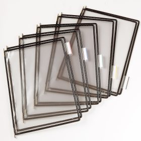 TARIFOLD Drehtaschen T-Display 6114007 schwarz, 5 Tabs 50mm 10 Stück