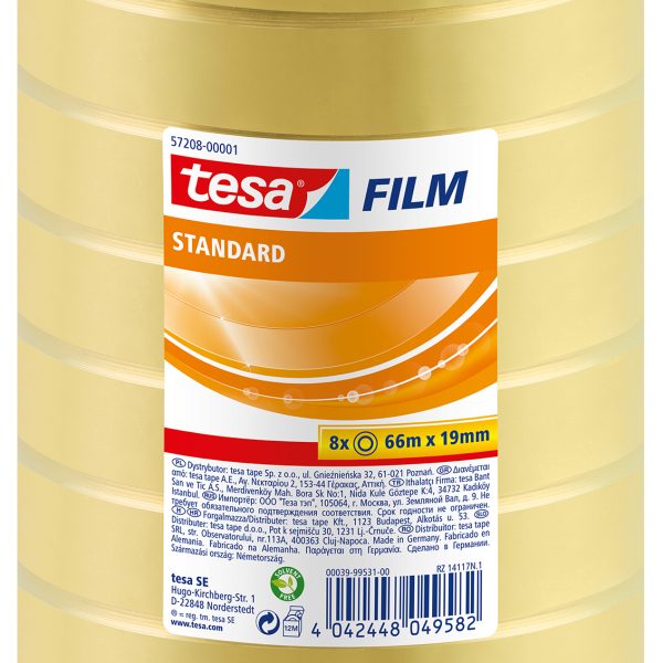TESA Klebeband stand.Box 66mx19mm 572080000 8 Stück