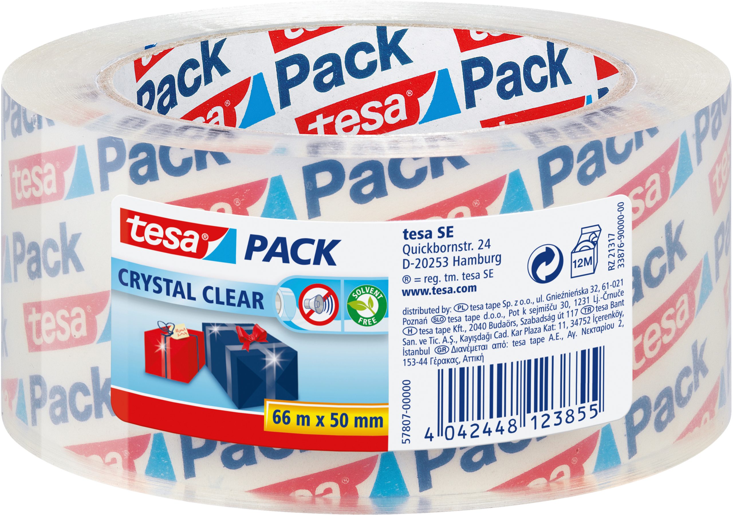 57807-00000-01
4042448123855
tesa Pack Crystal Clear 66m:50mm TESA Verpackungsband 50mm×66m 578070000 transparent – Hochwertig & günstig bei ShopDeca