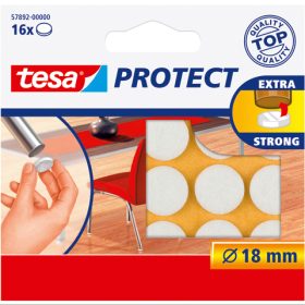 TESA Filzgleiter Protect 18mm 578920000 weiss, rund 16 Stück