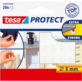 TESA Protect Lärm/Rutschstopper 8mm 578980000 transparent, rund 28 Stück