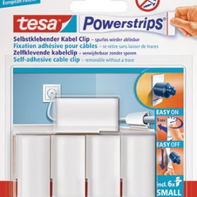 TESA Powerstrips Kabel-Clip 580350001 bis 8mm Kabelstärke 5 Stück