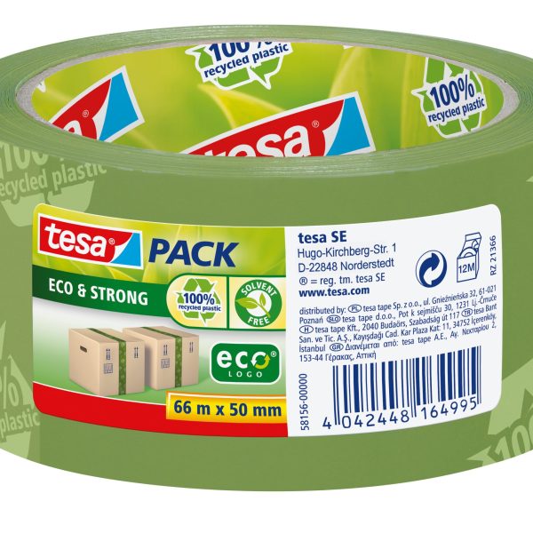 TESA Tesapack eco&strong 50mmx66m 581560000 grün, Recycling
