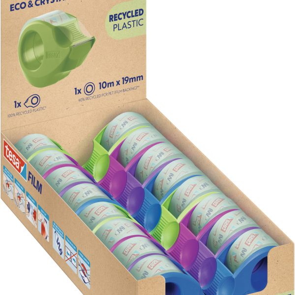 TESA Tesafilm eco&crystal 10mx19mm 59039-00000 Klebebandabroller 16 Stück