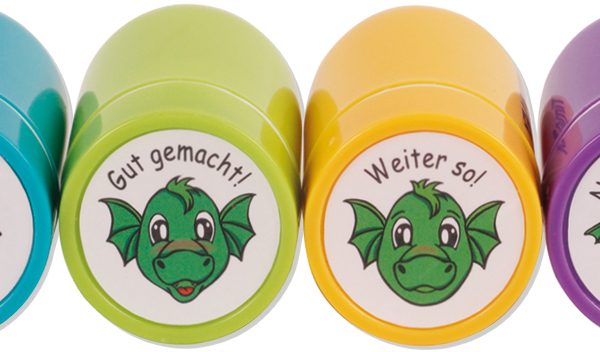 TIMETEX Set Dauer-Stempel 62016 Drachen-Gesichter 4 Stück