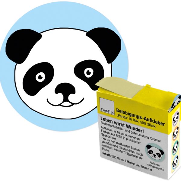 TIMETEX Belobigungs-Aufkleber 62217 Panda 500 Stück