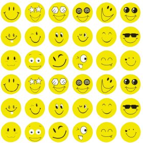 TIMETEX Belobigungs-Aufkleber 62781 Gesicht gelb 288 Stück