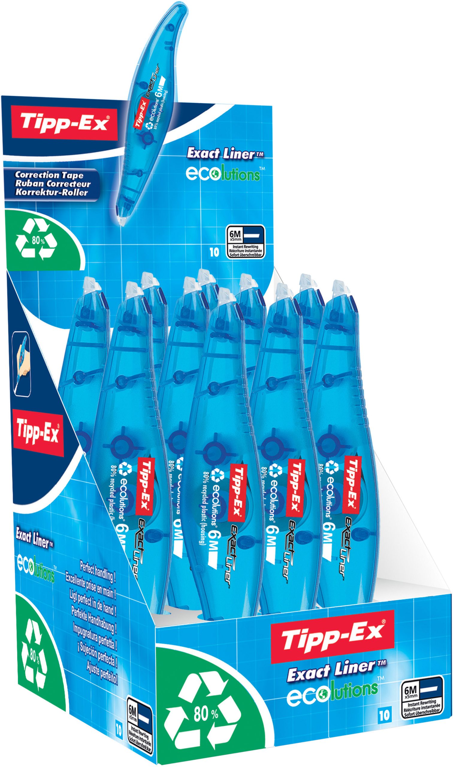 55-Display TIPP-EX Korrekturroller Exactliner 8104755 ECOlution 5mmx6m 10 Stück – Hochwertig & günstig bei ShopDeca