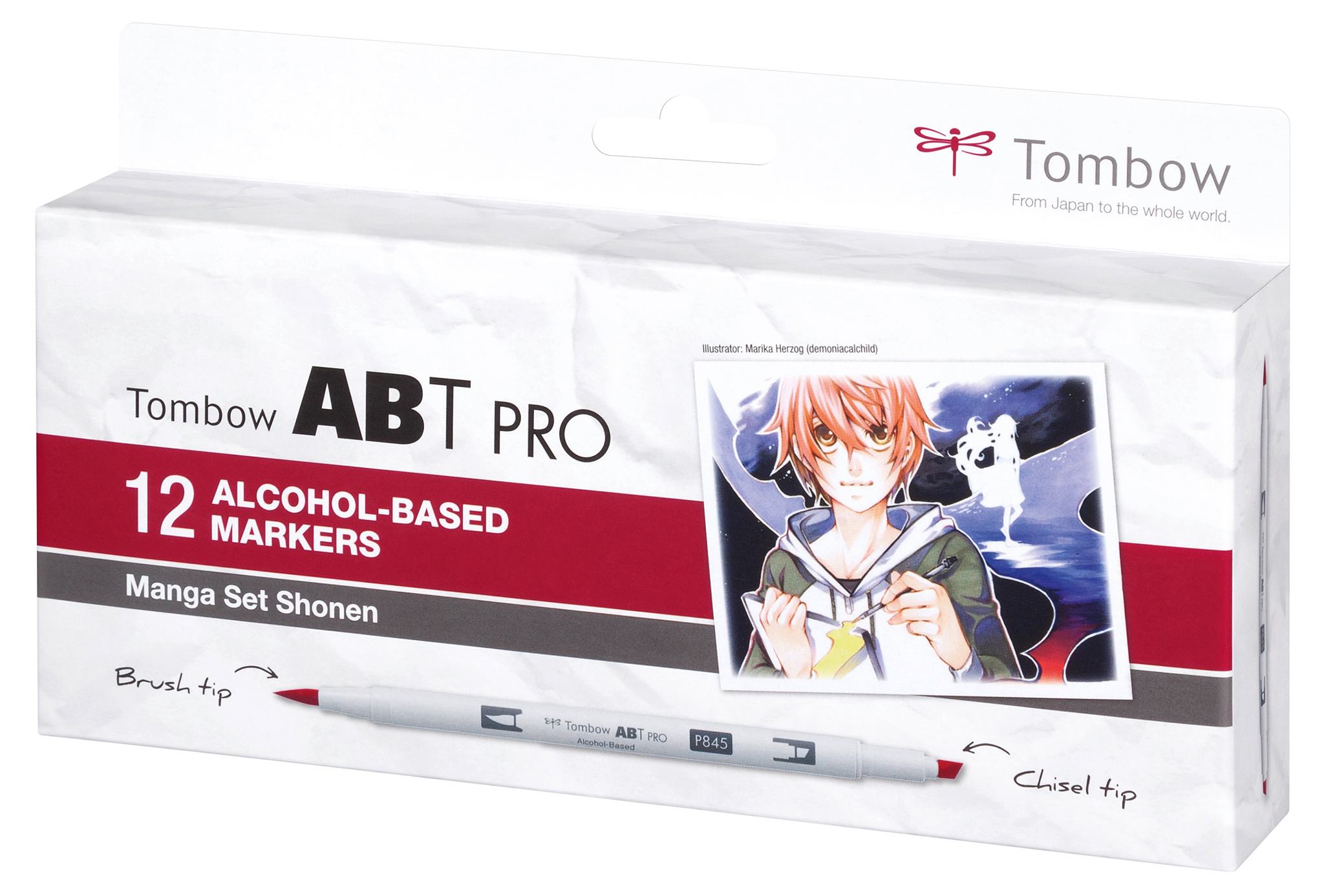 TOMBOW-ABTP-12P-5-4003198150096 TOMBOW Dual Brush Pen ABT PRO ABTP-12P-5 Manga Set Shonen 12 Stück – Bild 1