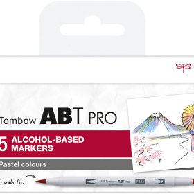 TOMBOW Dual Brush Pen ABT PRO ABTP-5P-2 Pastel Colours Set, 5 Stück