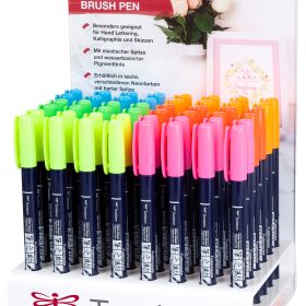 TOMBOW Kalligraphie-Set WS-BH WS-BH-48P-2-A Fudenosuke, neon 48 Stück
