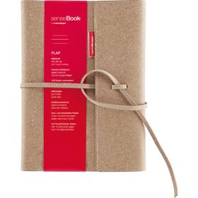 TRANSOTYPE senseBook FLAP A5 75010500 blanko, M, 135 Seiten beige