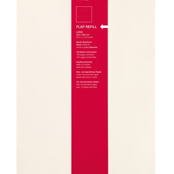 TRANSOTYPE senseBook FLAP REFILL A4 75510402 kariert, L, 135 Seiten beige