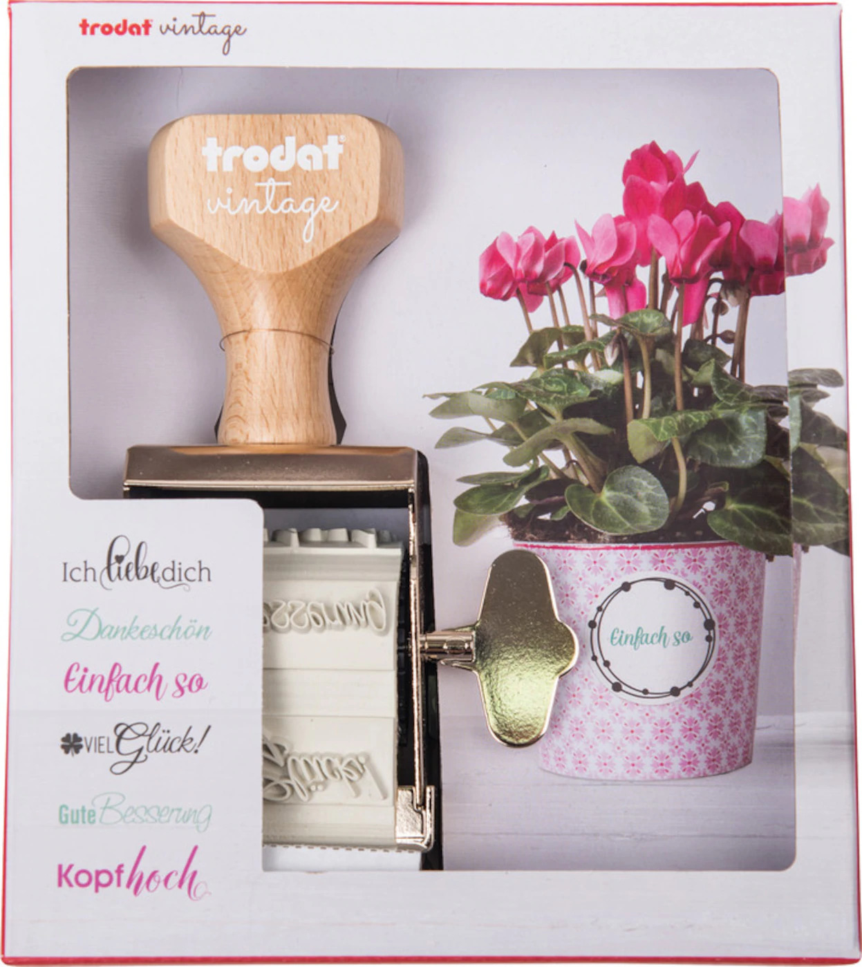 TRODAT-158078-9010035580782 TRODAT Vintage Stempel 158078 Glückwünsche, 3-farbig – Hochwertig & günstig bei ShopDeca