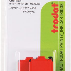 TRODAT Stempelkissen 6/4912EKROB rot 2 Stück